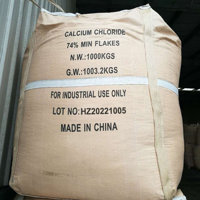 1000kg/escamas blancas del dihidrato del cloruro de calcio del cloruro de calcio del CaCl2 del bolso el 74%