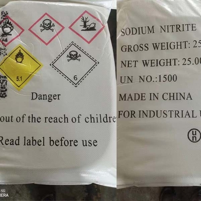 99% de pureza Nitrito de sodio en polvo Soluble en agua para aplicaciones de impresión y teñido