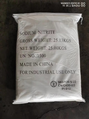 NaNO2 Nitrito de sodio 27 MT / 20 GP 25 KG/ BAG Utilizado como ayudante de teñido