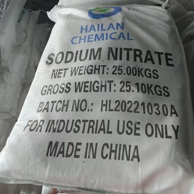 NaNO3 Nitrato de sodio 27 MT / 20 GP Envase 25 KG / BAG Utilizado para inhibidor de la corrosión