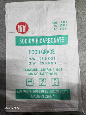 Bicarbonato de sodio NAHCO3 Grado alimenticio