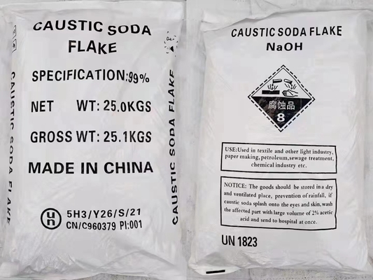 25 KG/BAG 99% de pureza Soda cáustica Hidróxido de sodio Caso 1310-73-2 para la fabricación de papel